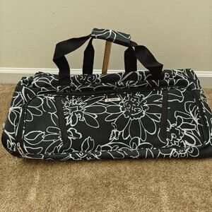 Rolling Duffle Bag Floral Print Carry-On Luggage 2